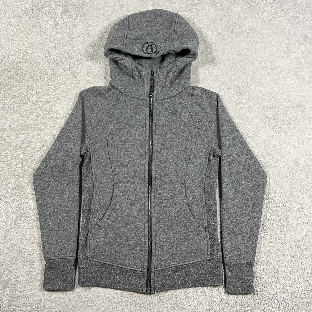 Lululemon Scuba Full Zip Hoodie Womens 4 Gray Sweatshirt Sweater